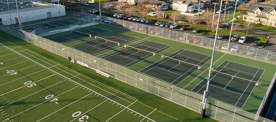 Bellingham High School tennis court